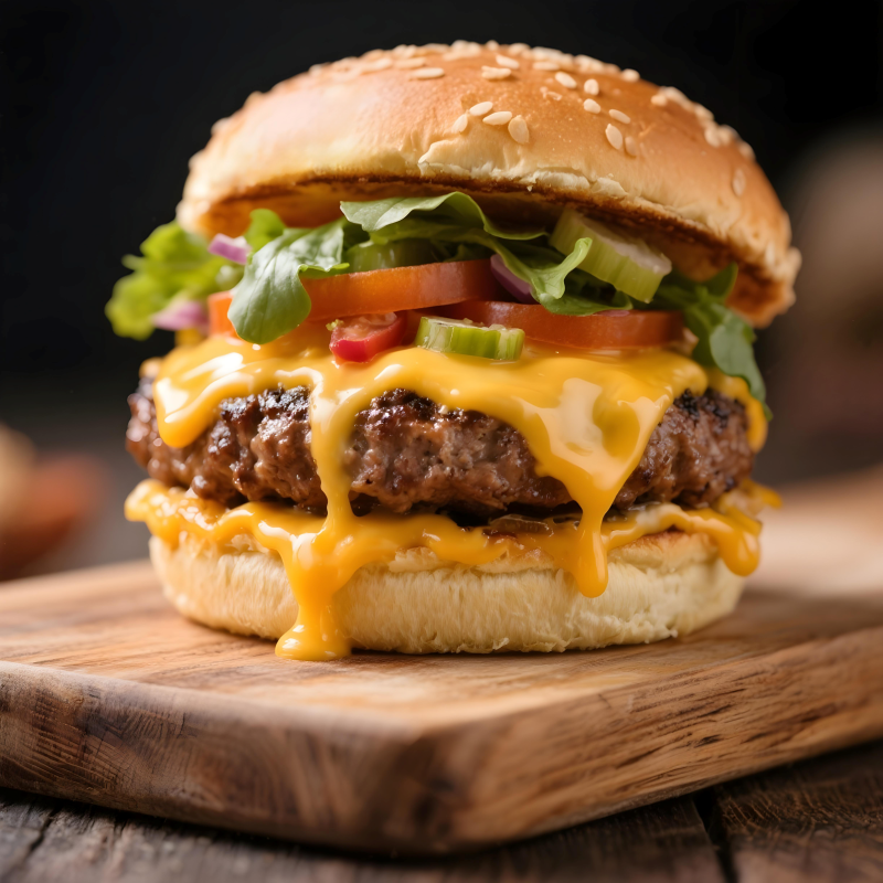 delicious cheeseburger with fresh ingredients2