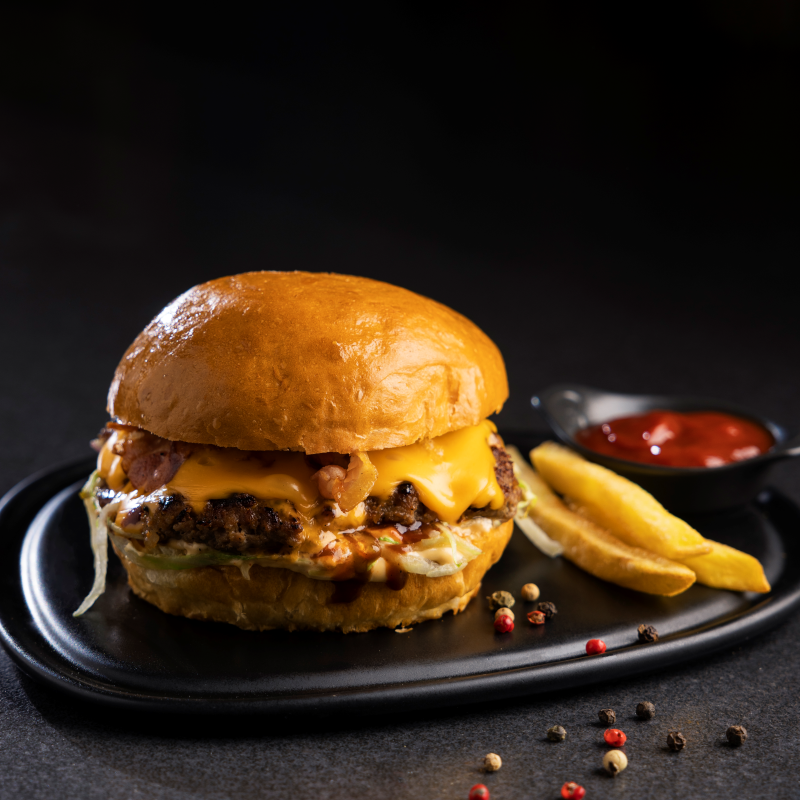 still life delicious american hamburger2